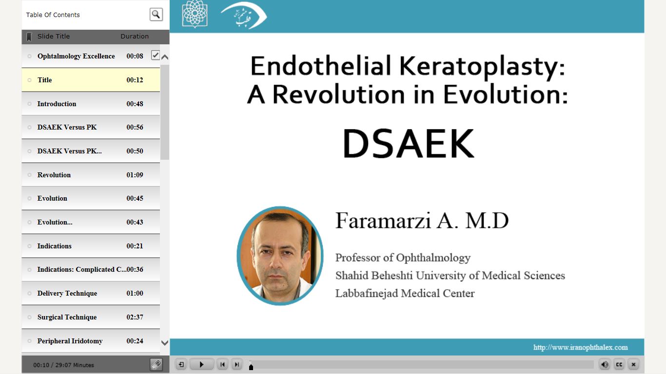 Endothelial Keratoplasty: A Revolution in Evolution: DSAEK